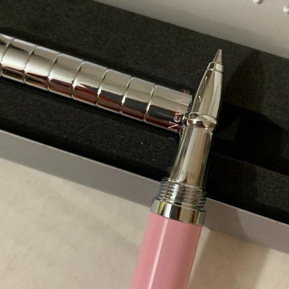 Perfect Rebecca Moss Ballpoint Pen Chrome & Pink Beautiful Holiday Gift - Picture 2 of 4